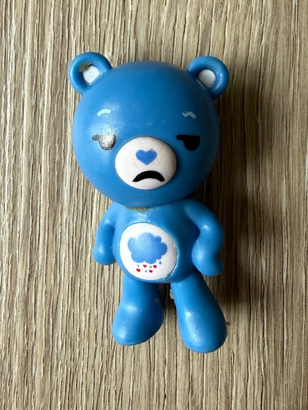 Care Bears Grumpy Bear Mini Figure Blue Bear Toy Collectible